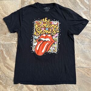 Rolling Stones Graphic Tee Iconic Tongue Logo Rock Band T-Shirt‎ M
